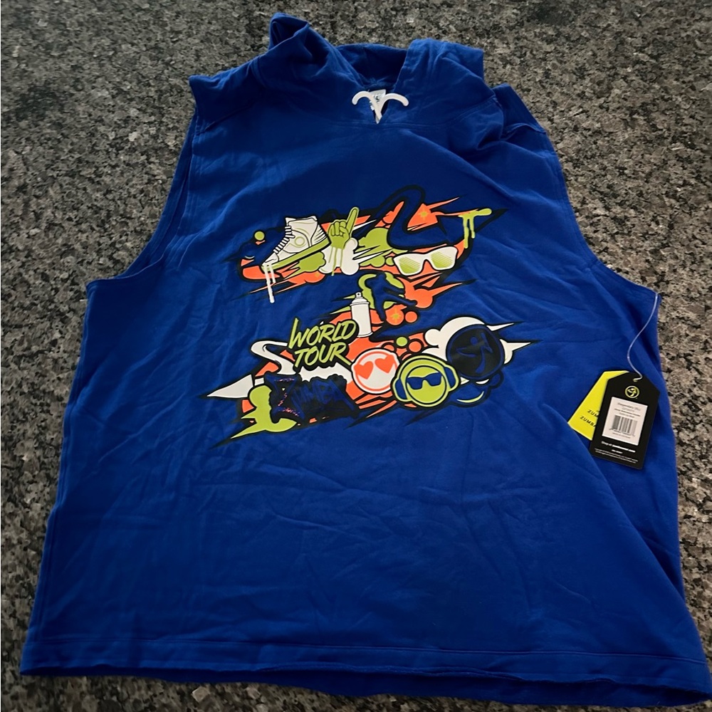 XL Mens's Zumba Zmoji Sleeveless Hoodie